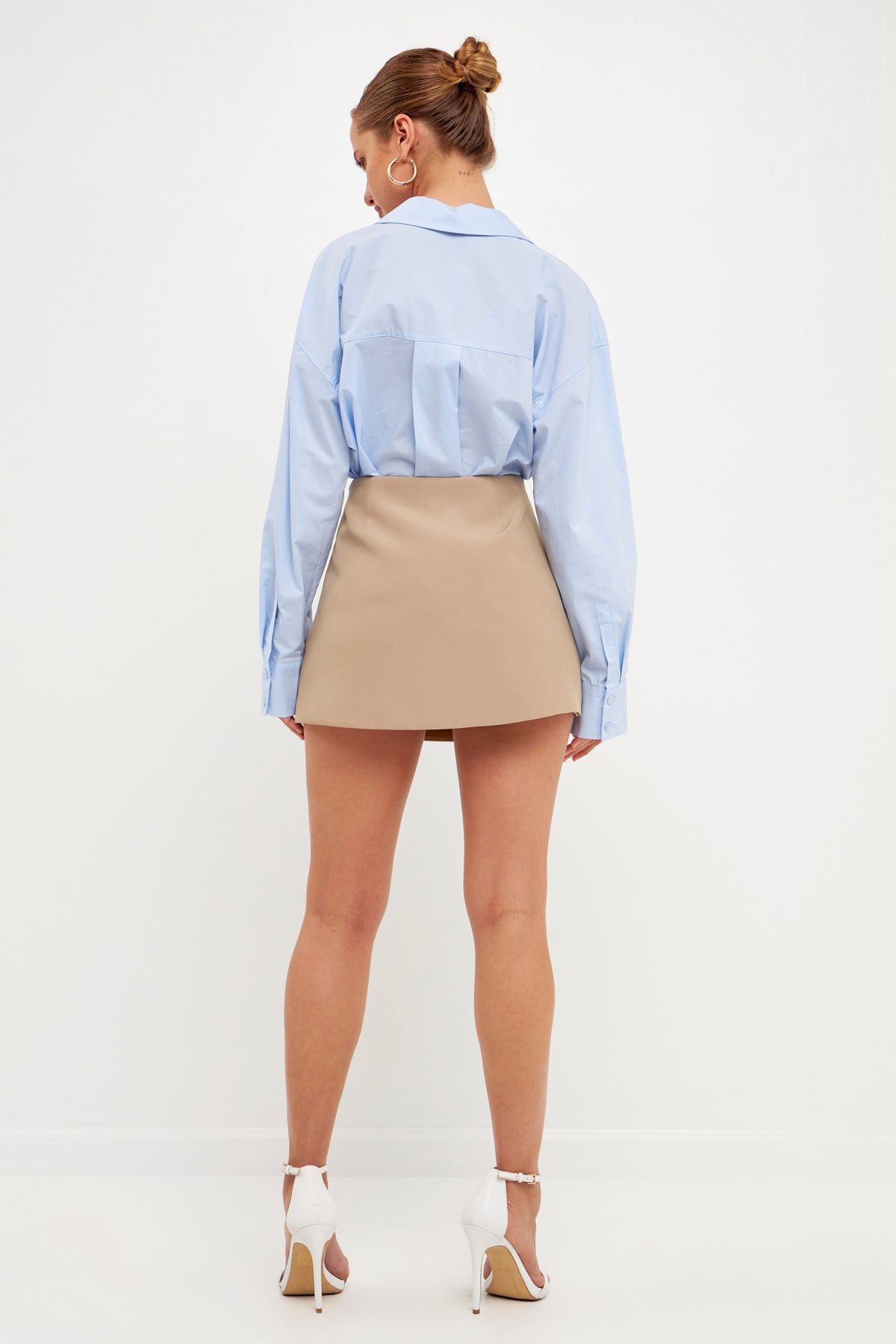 Pleated Detail Skort