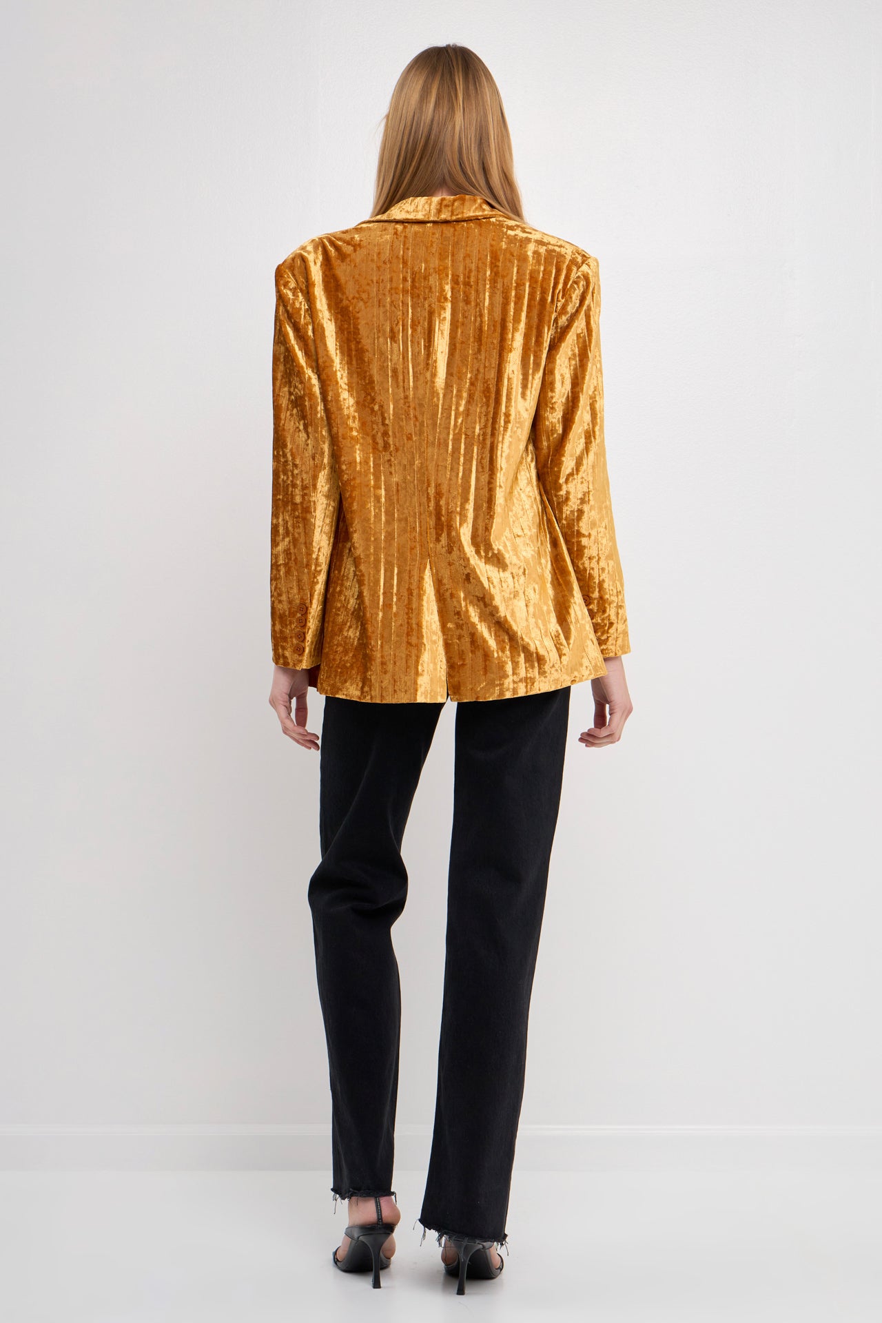 Gold velvet 2025 jacket womens