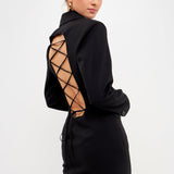 Collared Dress with Open Back Detail