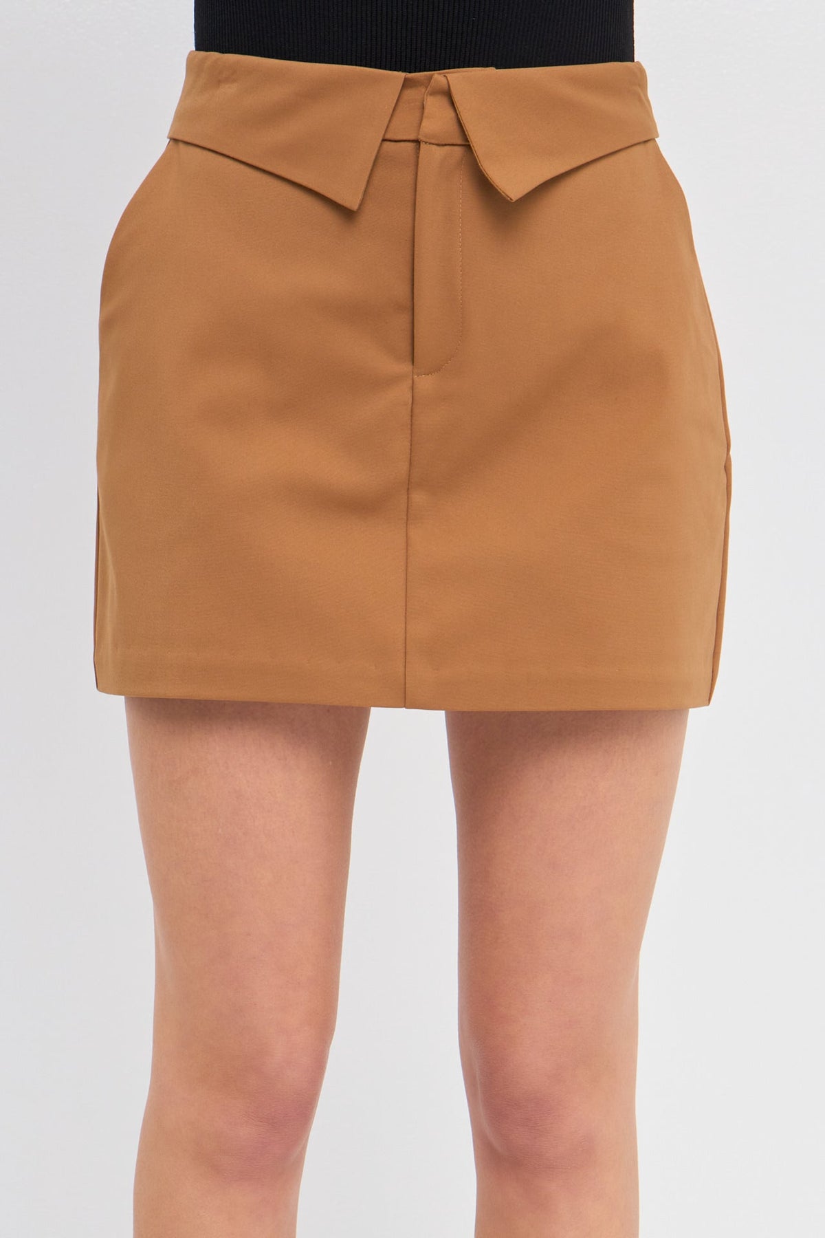 Fold Waist Mini Skort