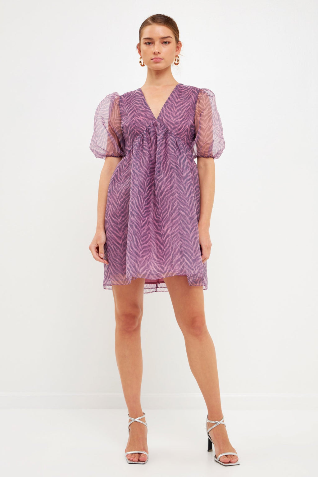 Organza Zebra Babydoll Dress