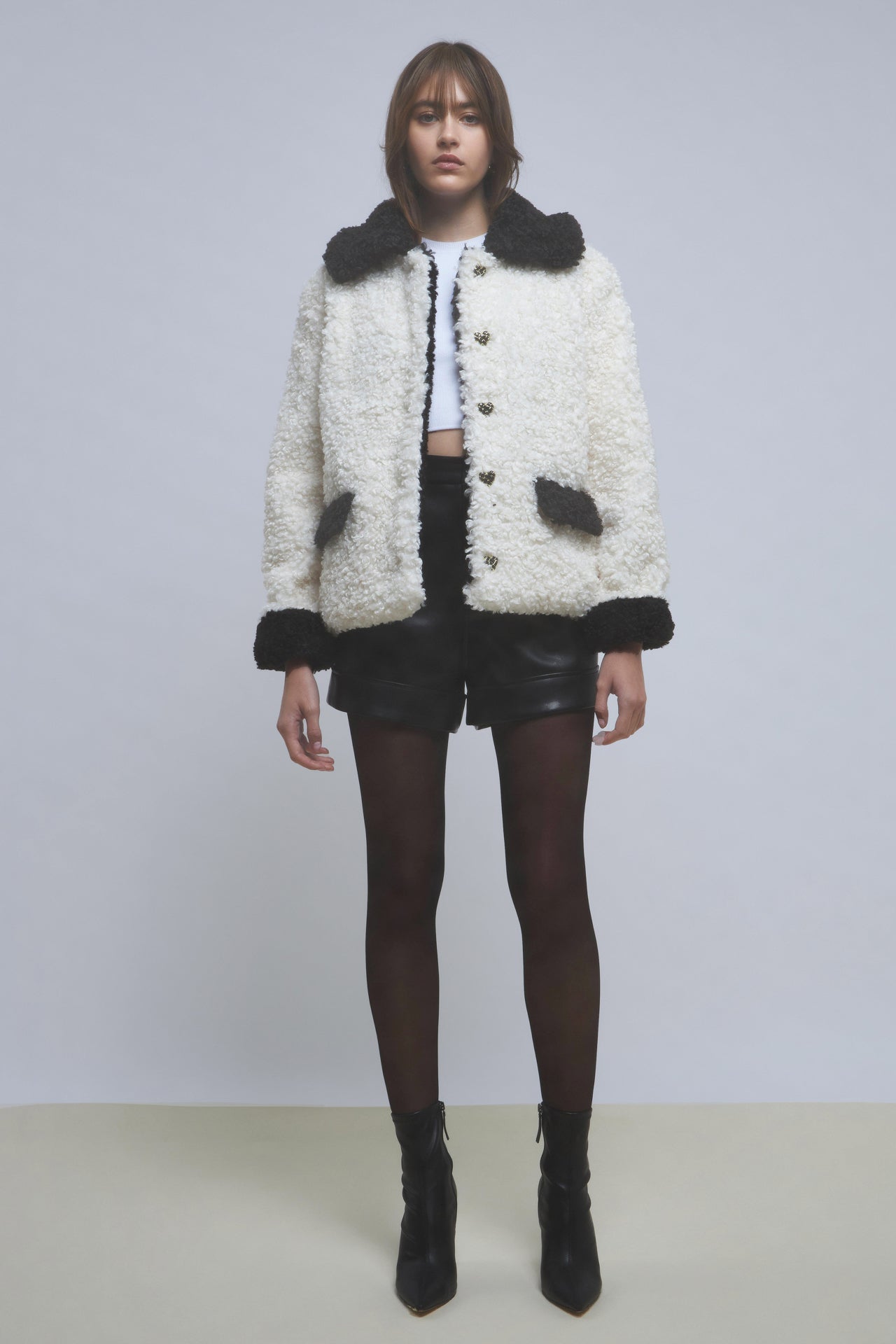 Endless Rose - Colorblock Sherpa Jacket - Jackets in Women's Clothing available at endlessrose.com