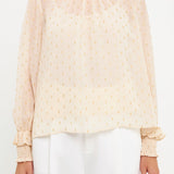 Gold Foil Polka Dot Blouse