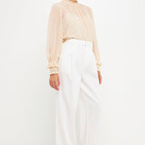 Gold Foil Polka Dot Blouse