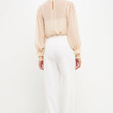 Gold Foil Polka Dot Blouse