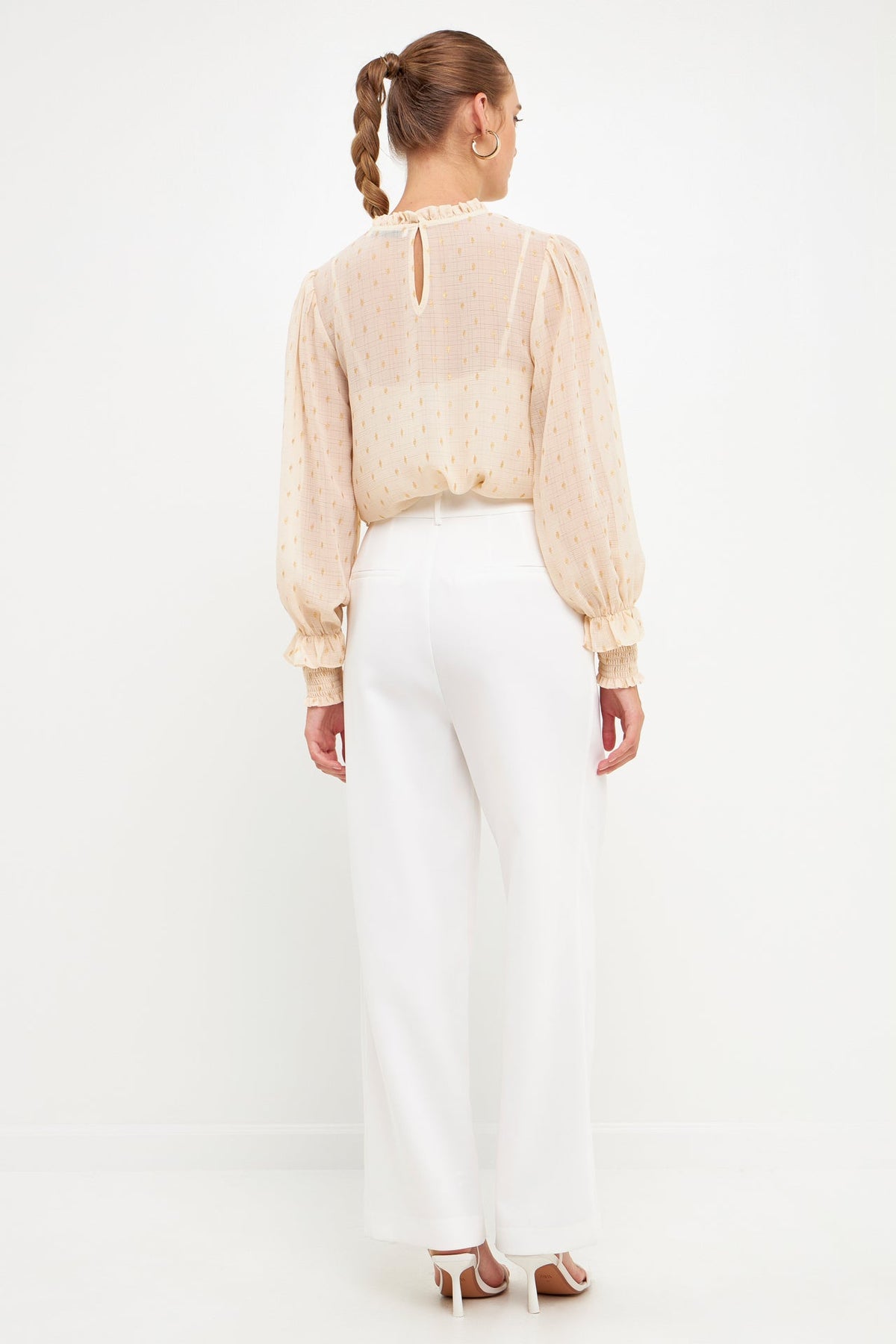 Gold Foil Polka Dot Blouse