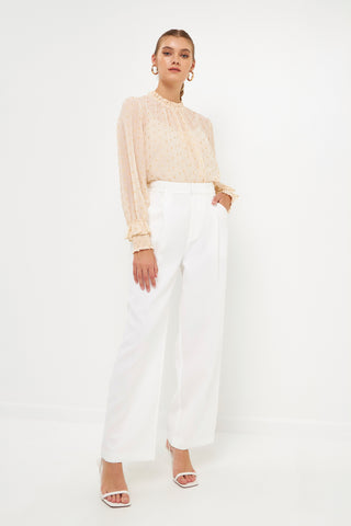 Gold Foil Polka Dot Blouse