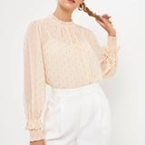 Gold Foil Polka Dot Blouse