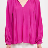 Pleated Chiffon Blouse