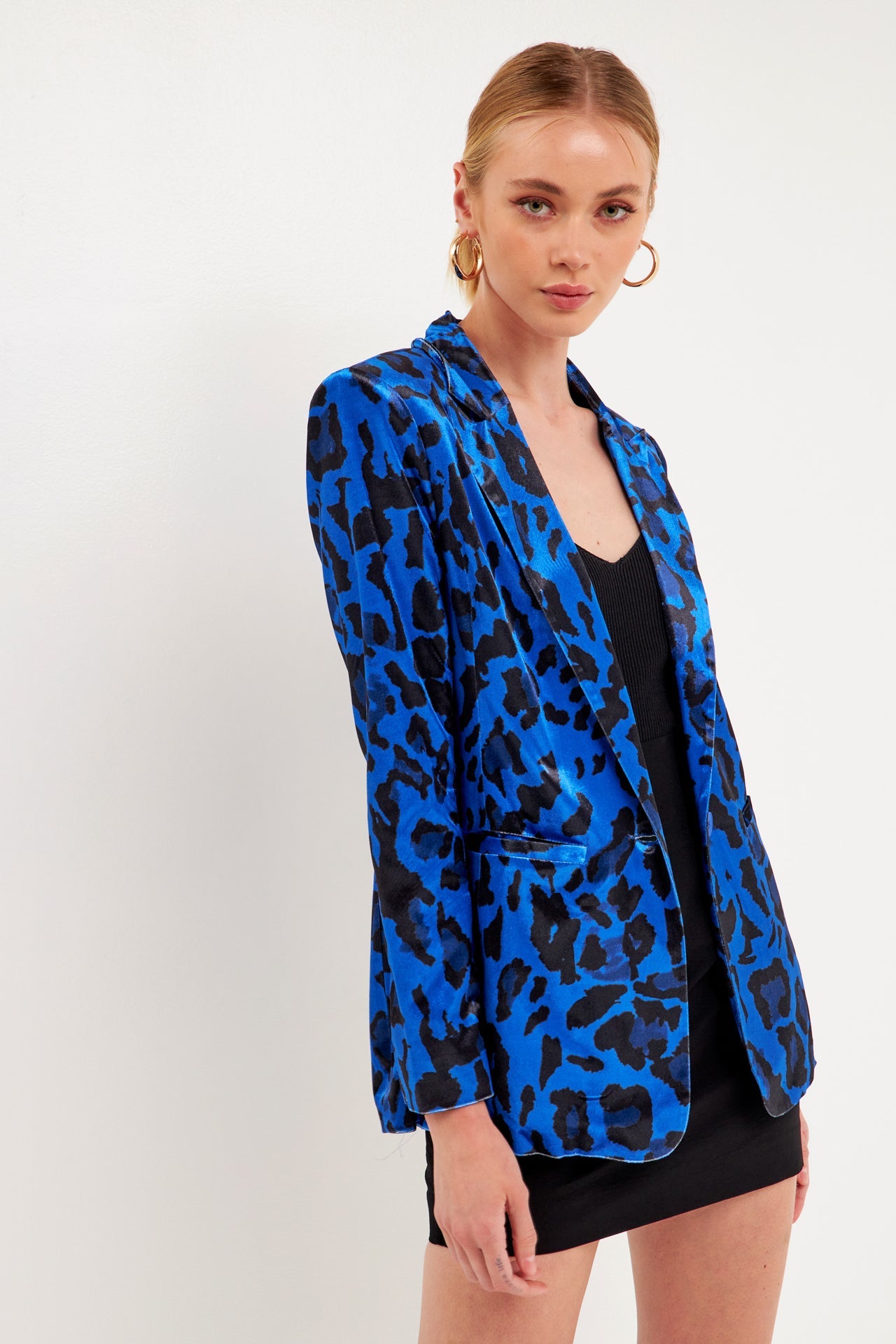 Velvet leopard outlet blazer