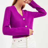 Heart Button Cardigan