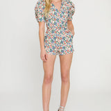 ENDLESS ROSE - Floral Print V-neck Top - TOPS available at Objectrare