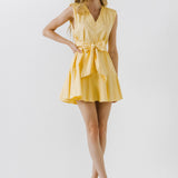 V-neckline Sleeveless Mini Dress