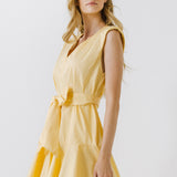 V-neckline Sleeveless Mini Dress