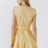 V-neckline Sleeveless Mini Dress