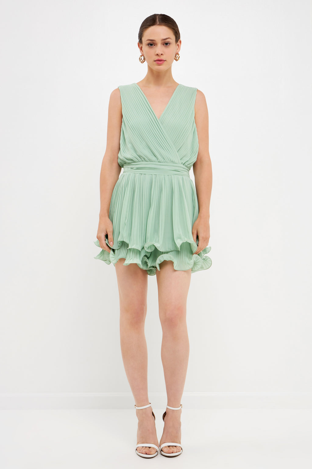 Pleated Romper
