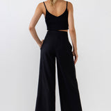 ENDLESS ROSE - Pleated Detail Wide Pants - PANTS available at Objectrare
