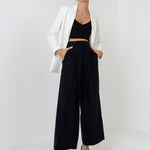 ENDLESS ROSE - Pleated Detail Wide Pants - PANTS available at Objectrare