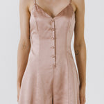 ENDLESS ROSE - Button Detailed Romper - ROMPERS available at Objectrare