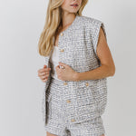 ENDLESS ROSE - Tweed Oversized Vest - JACKETS available at Objectrare