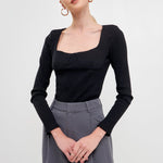 ENDLESS ROSE - Shoulder Padded Top - TOPS available at Objectrare