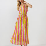 Striped Sequin Maxi Dress