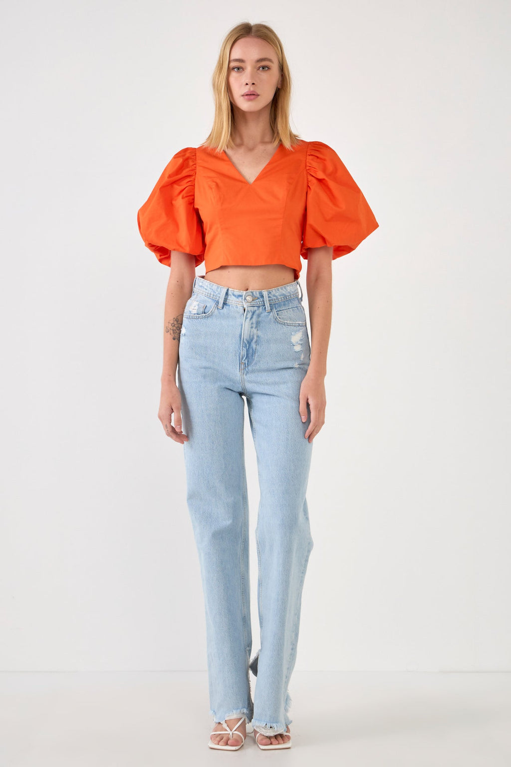 Schrunchie Back Tied Top