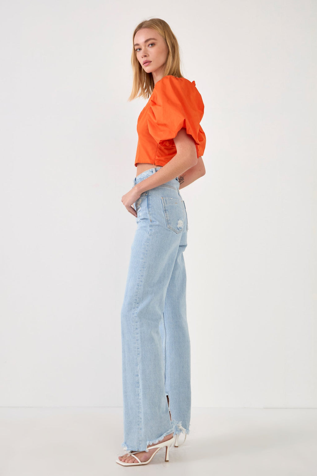 Schrunchie Back Tied Top