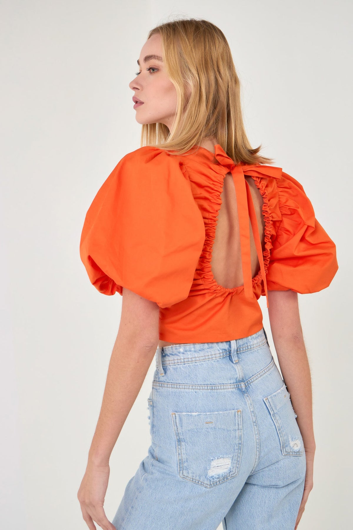 Schrunchie Back Tied Top