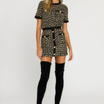 ENDLESS ROSE - Metallic Tweed Mini Skirt - SKIRTS available at Objectrare