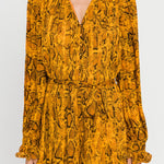 ENDLESS ROSE - Python Print Pleated Romper - ROMPERS available at Objectrare