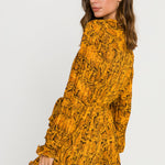 ENDLESS ROSE - Python Print Pleated Romper - ROMPERS available at Objectrare