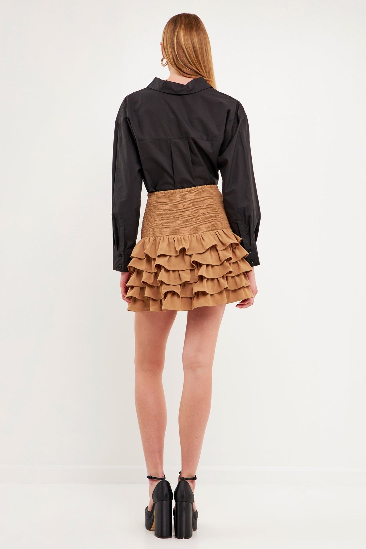 Tiered Ruffle Mini Skirt