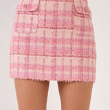 ENDLESS ROSE - Tweed Mini Skirt with Pockets - SKIRTS available at Objectrare