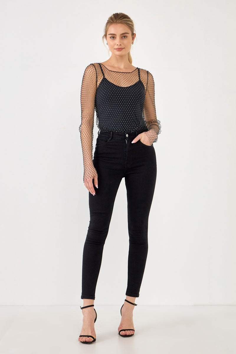 Crystal Mesh Top